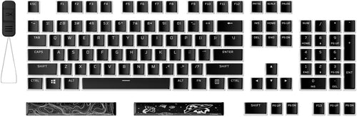 HP HyperX Pudding Keycaps 2 - Full Key Set - PBT - Black (US Layout) HP HyperX Pudding Keycaps 2 - Full Key Set - PBT - Black (US Layout)